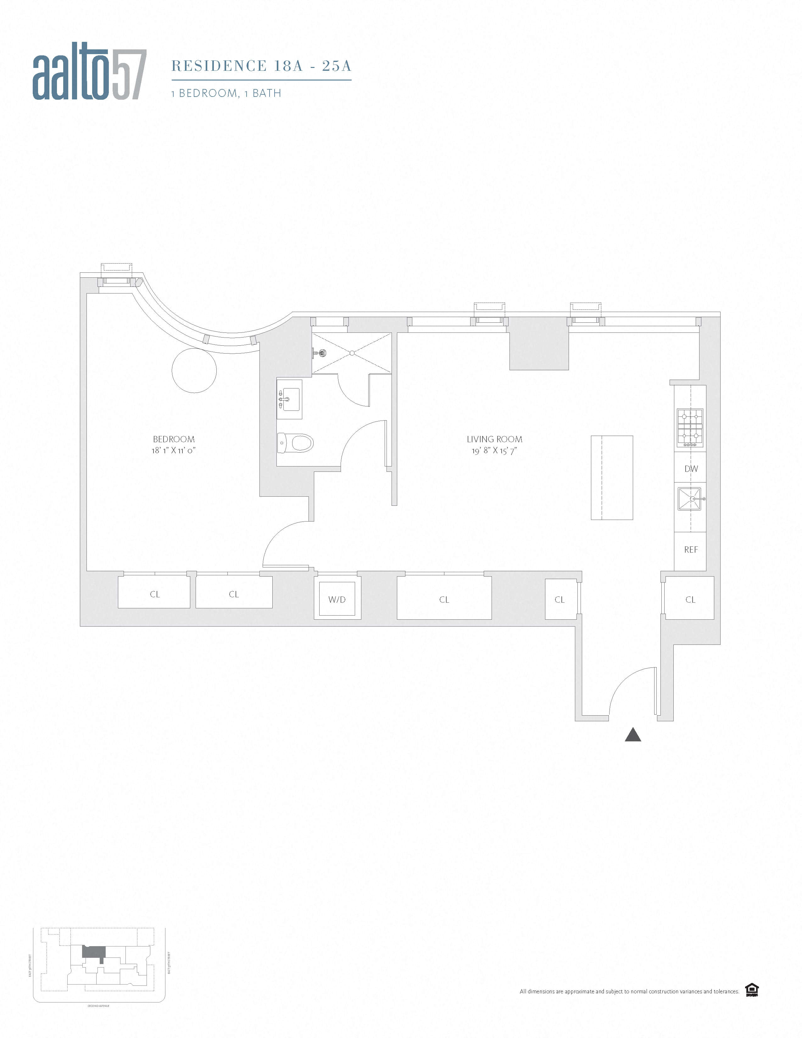 Apartment 19A floorplan